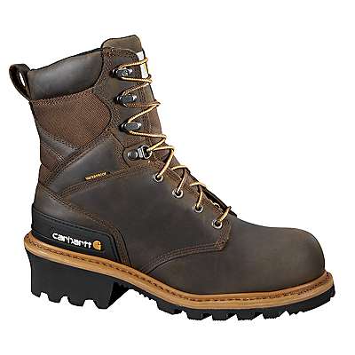 Carhartt Men's CRAZY HORSE BROWN OIL TANNED 8" Composite Toe Climbing Boot