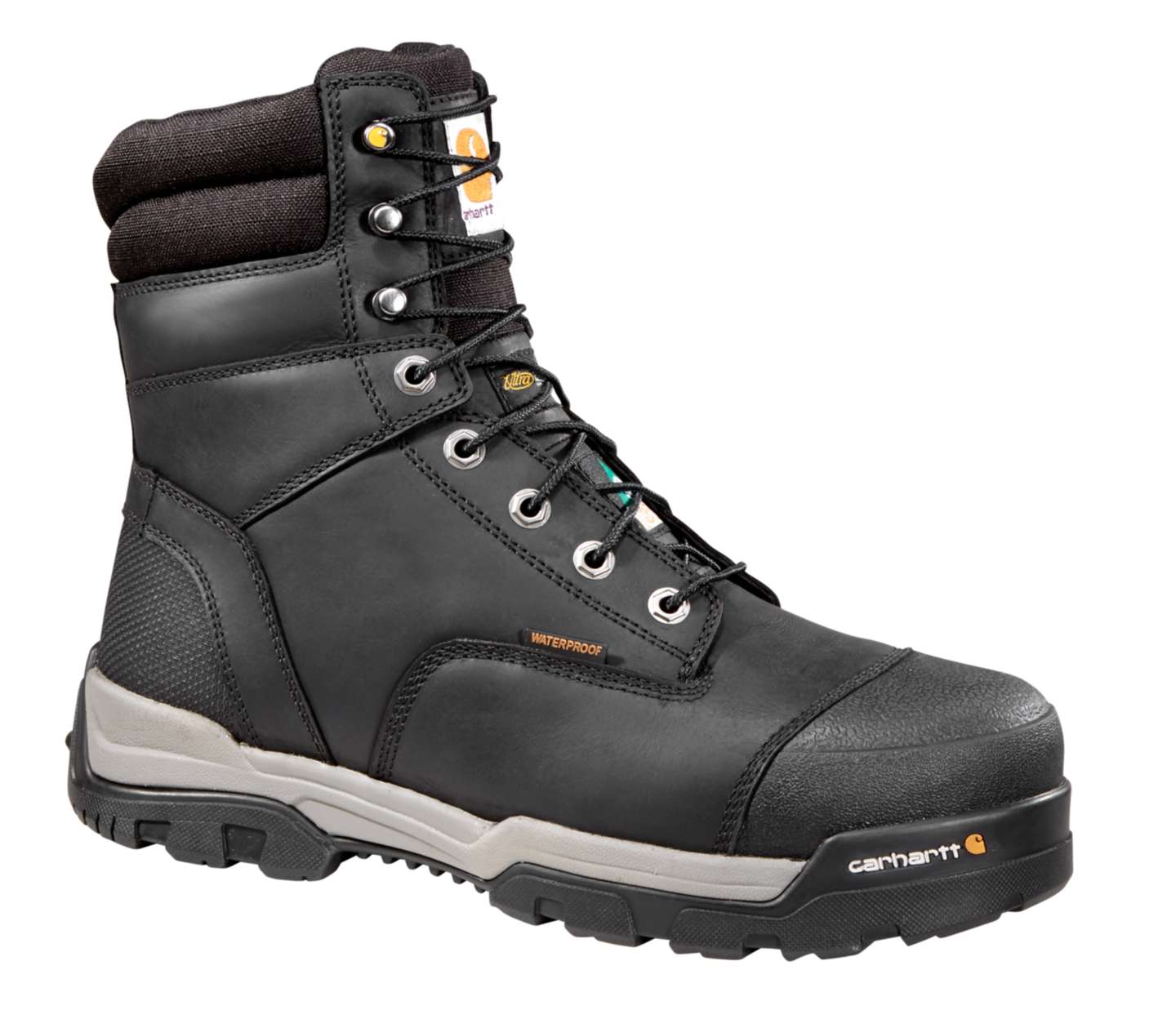 Мужские ботинки Carhartt Ground Force Waterproof Insulated Puncture Resistant 8" Composite Toe Work, цвет: Чёрный — фото 1