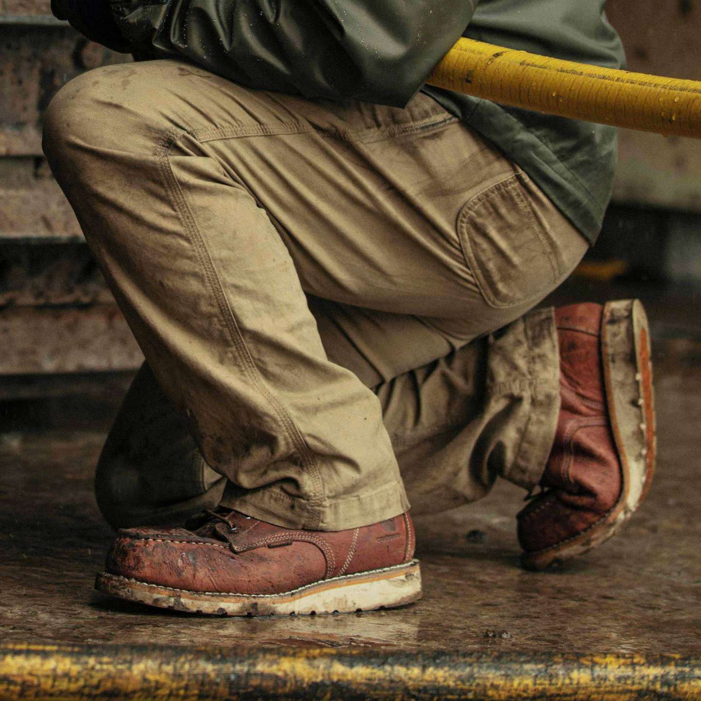 Мужские ботинки Carhartt 6" Waterproof Moc Steel Toe Wedge Work, цвет: Рыжевато-коричневый кожаный — фото 7