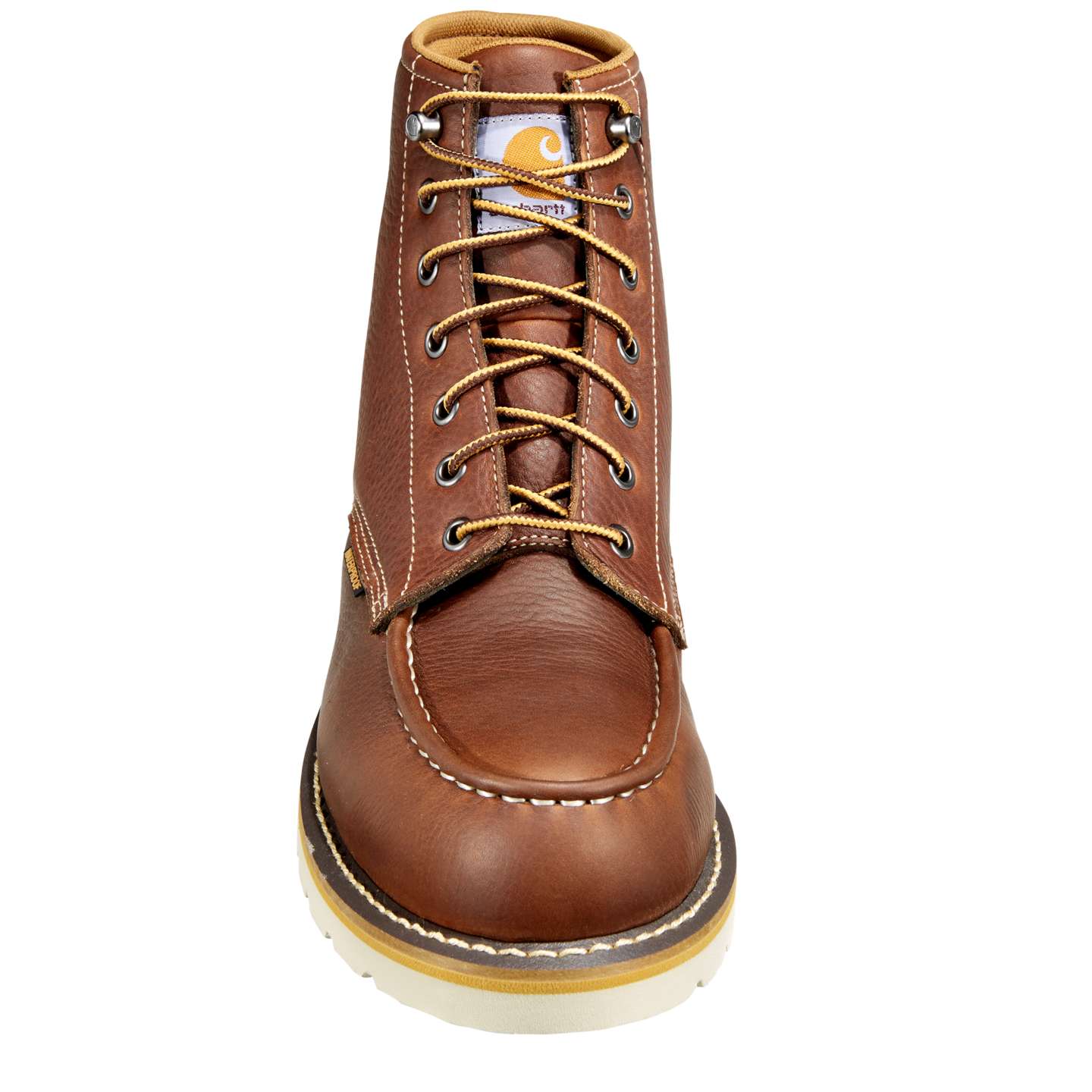 Мужские ботинки Carhartt 6" Waterproof Moc Steel Toe Wedge Work, цвет: Рыжевато-коричневый кожаный — фото 5