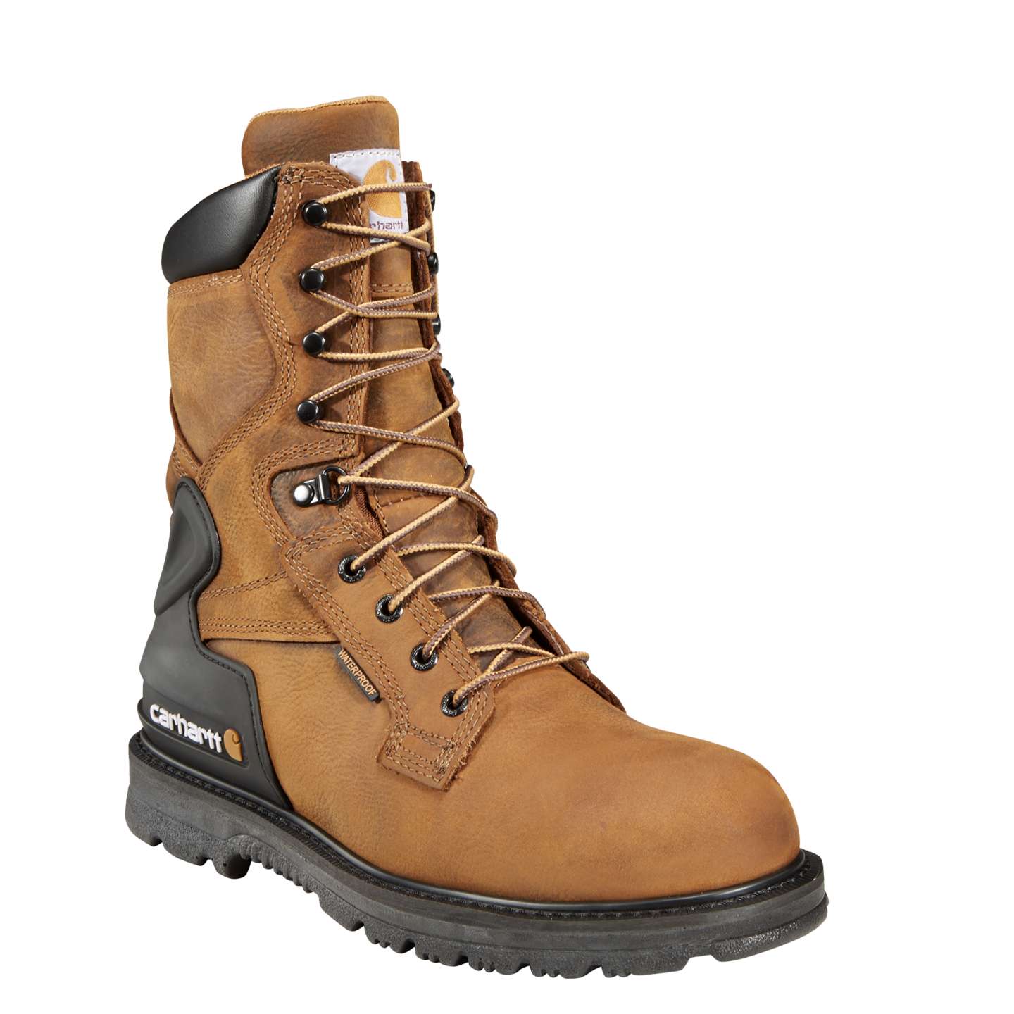 Мужские ботинки Carhartt Heritage Waterproof 8" Steel Toe Work, цвет: Коричневый рыжевато-коричневый — фото 1