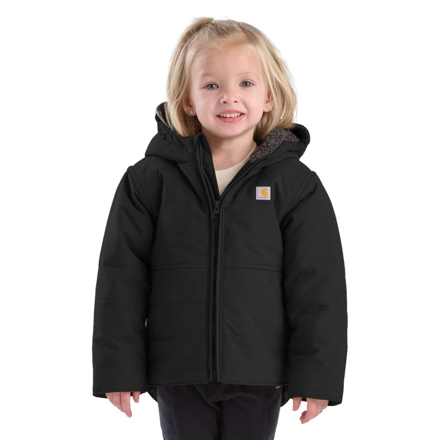Детская куртка Carhartt Montana Insulated Hooded, цвет: Чёрный — фото 2