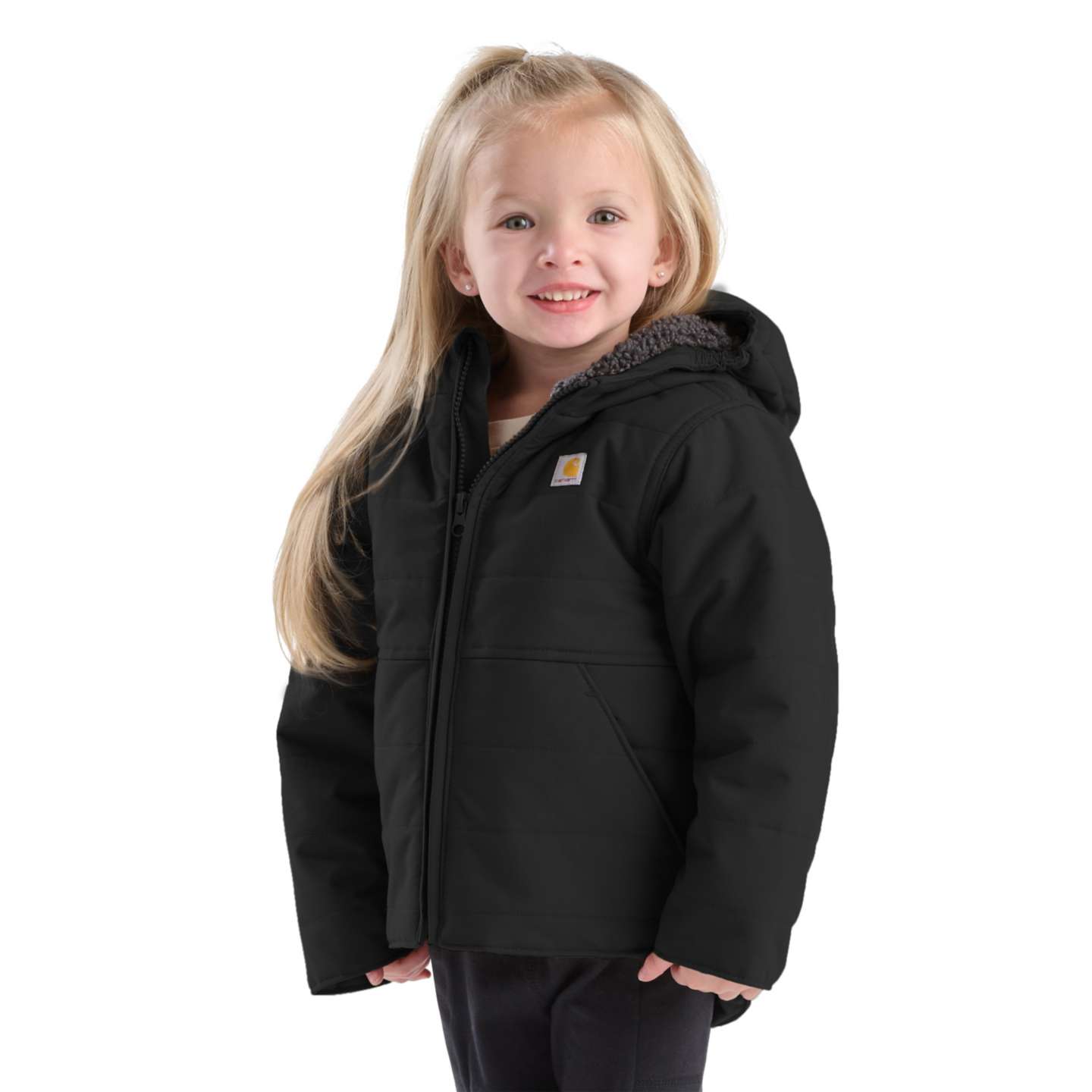 Детская куртка Carhartt Montana Insulated Hooded, цвет: Чёрный — фото 9