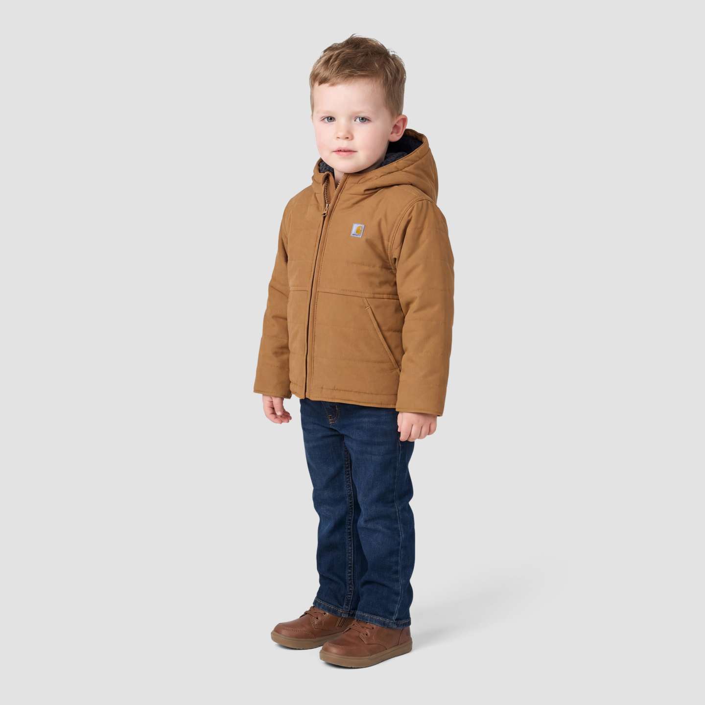 Детская куртка Carhartt Long Sleeve Montana Insulated Hooded, цвет: Коричневый — фото 3