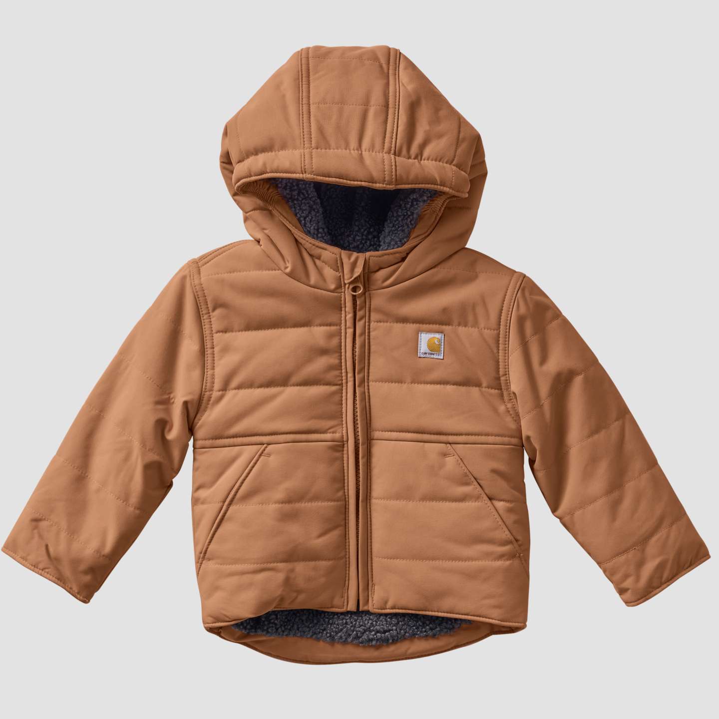 Детская куртка Carhartt Long Sleeve Montana Insulated Hooded, цвет: Коричневый — фото 5