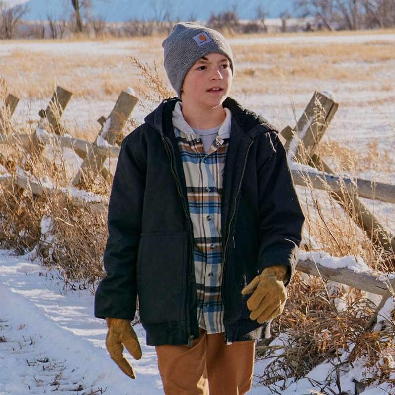 Girls' Long Sleeve Active Jac Flannel Sherpa Lined (Child/Youth)