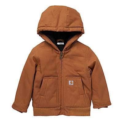 Carhartt Youth boy,child boy Carhartt Brown Boys' Hooded Insulated Active Jac (Infant/Toddler)