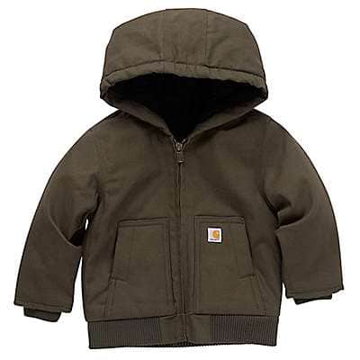 Carhartt Youth boy,child boy Olive Boys' Hooded Insulated Active Jac