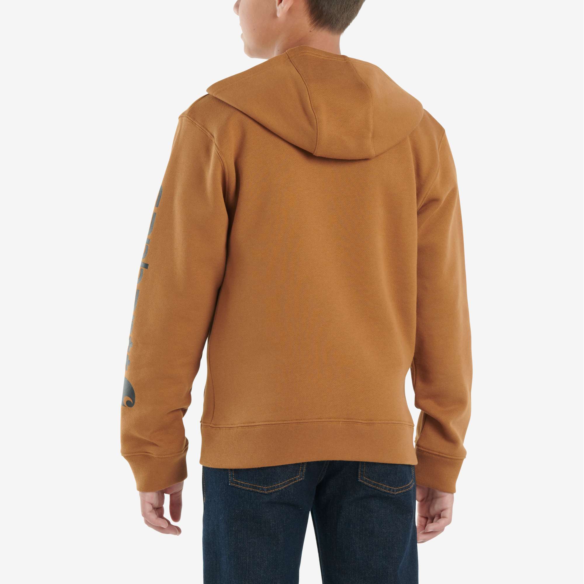 Additional thumbnail 2 of Boys' Long-Sleeve Full Zip Logo Sweatshirt