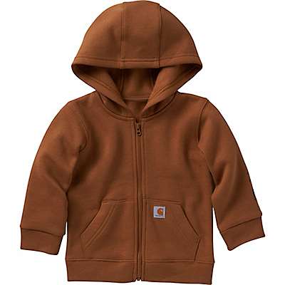Carhartt Infant boy,toddler boy Carhartt Brown Boys' Long-Sleeve Full-Zip Hooded Sweatshirt