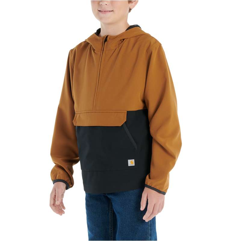 Carhartt  Carhartt Brown Boys' Rugged Flex® Ripstop Half Zip Jacket (Child/Youth)