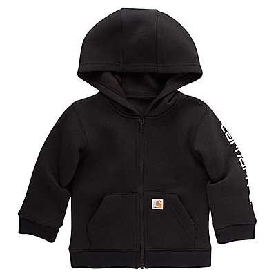 Carhartt Infant boy,toddler boy Black Boys' Long-Sleeve Full-Zip Logo Sweatshirt (Infant/Toddler)
