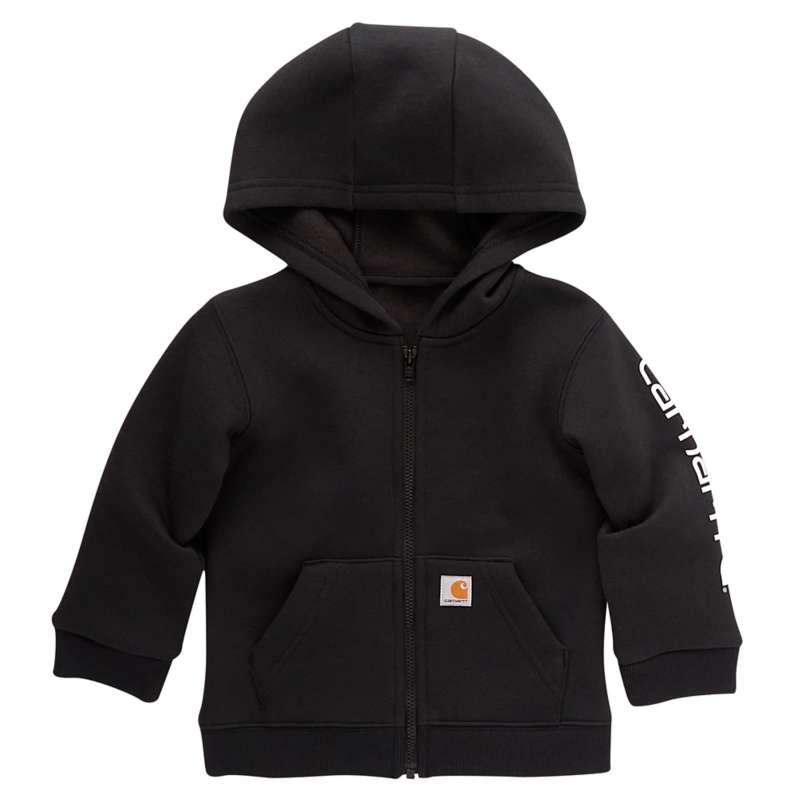 Carhartt  Black Boys' Long-Sleeve Full-Zip Hooded Sweatshirt (Infant/Toddler)