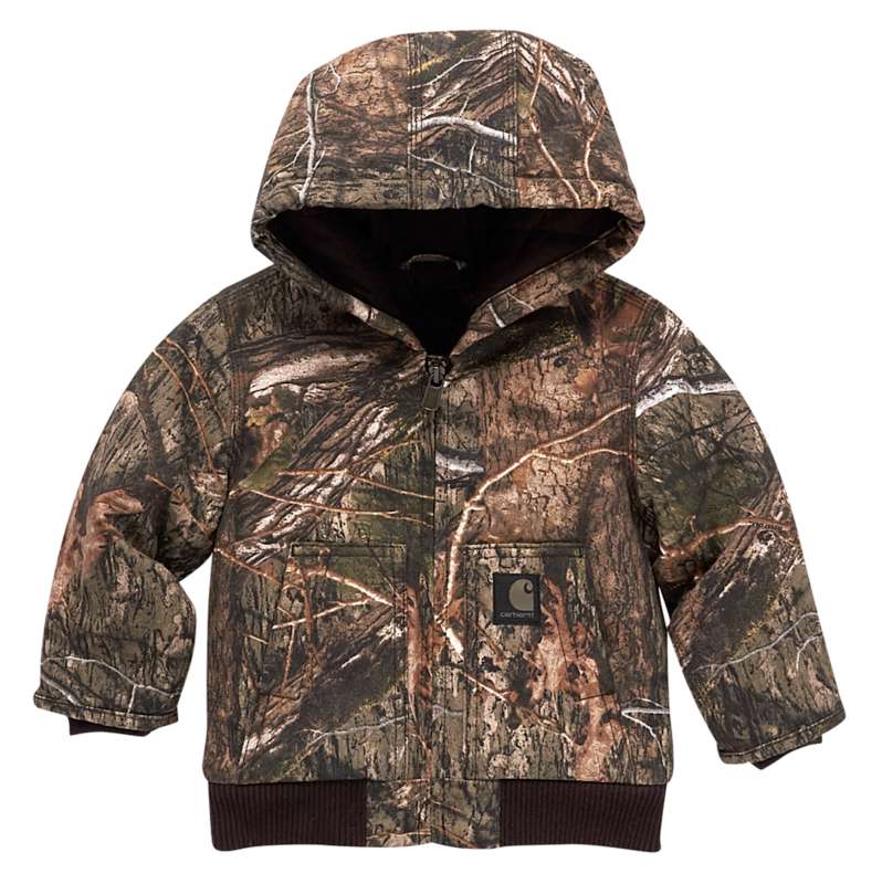 Boys Canvas Insulated Hooded Camo Jacket Infant Toddler