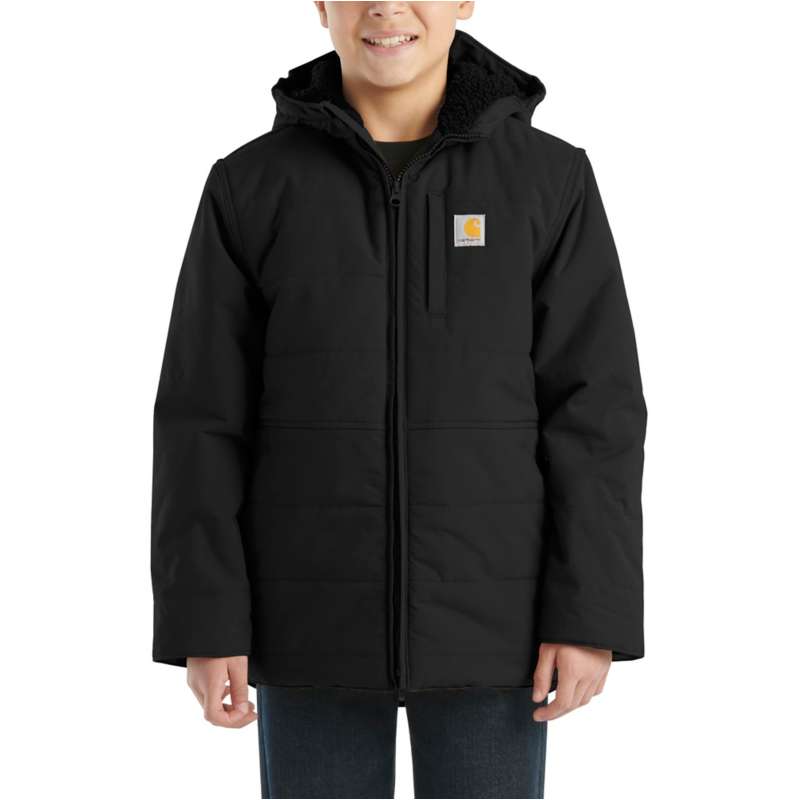 Carhartt  Black Boys' Montana Insulated Hooded Jacket (Child/Youth)
