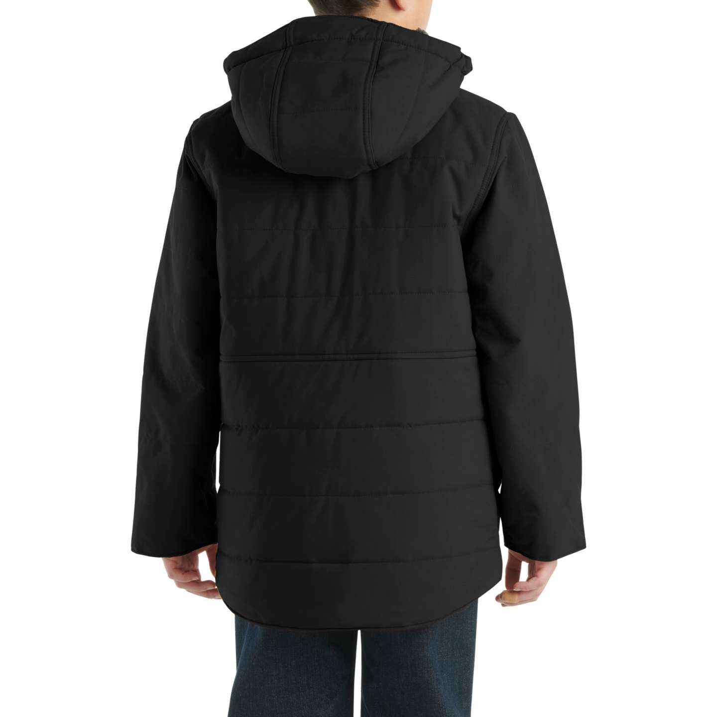 Куртка Carhartt Montana Insulated Hooded Jacket (Child/Youth) для мальчиков, цвет: Чёрный — фото 2