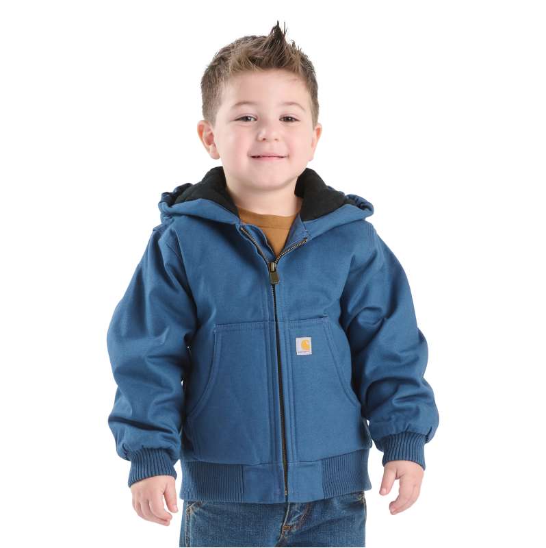 Carhartt  Deep Lagoon Boys' Canvas Insulated Hooded Active Jac (Baby/Toddler)