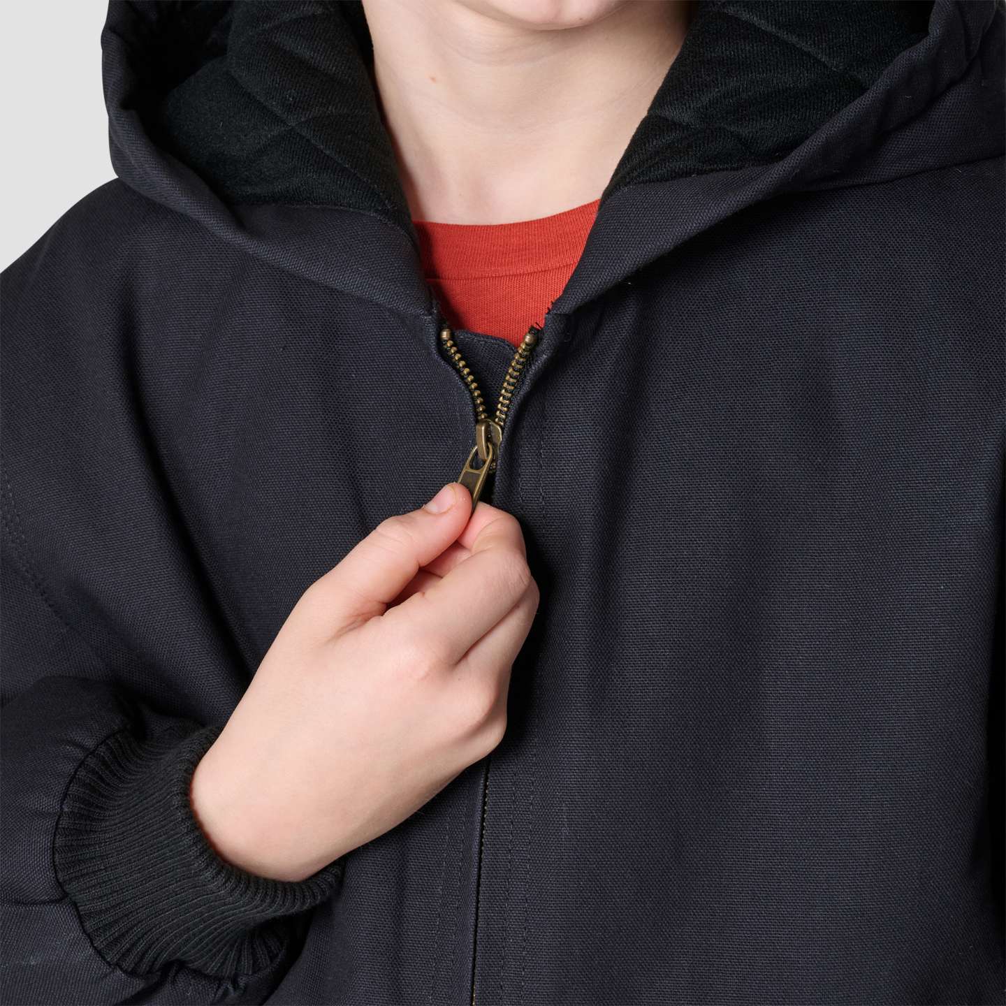 Детская утеплённая куртка Carhartt Canvas Active Jac, цвет: Чёрный — фото 5