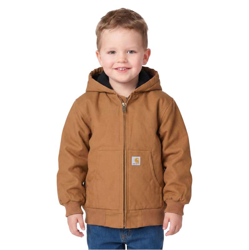 Carhartt  Carhartt Brown Boys' Long Sleeve Canvas Insulated Active Jacket (Baby/Toddler)