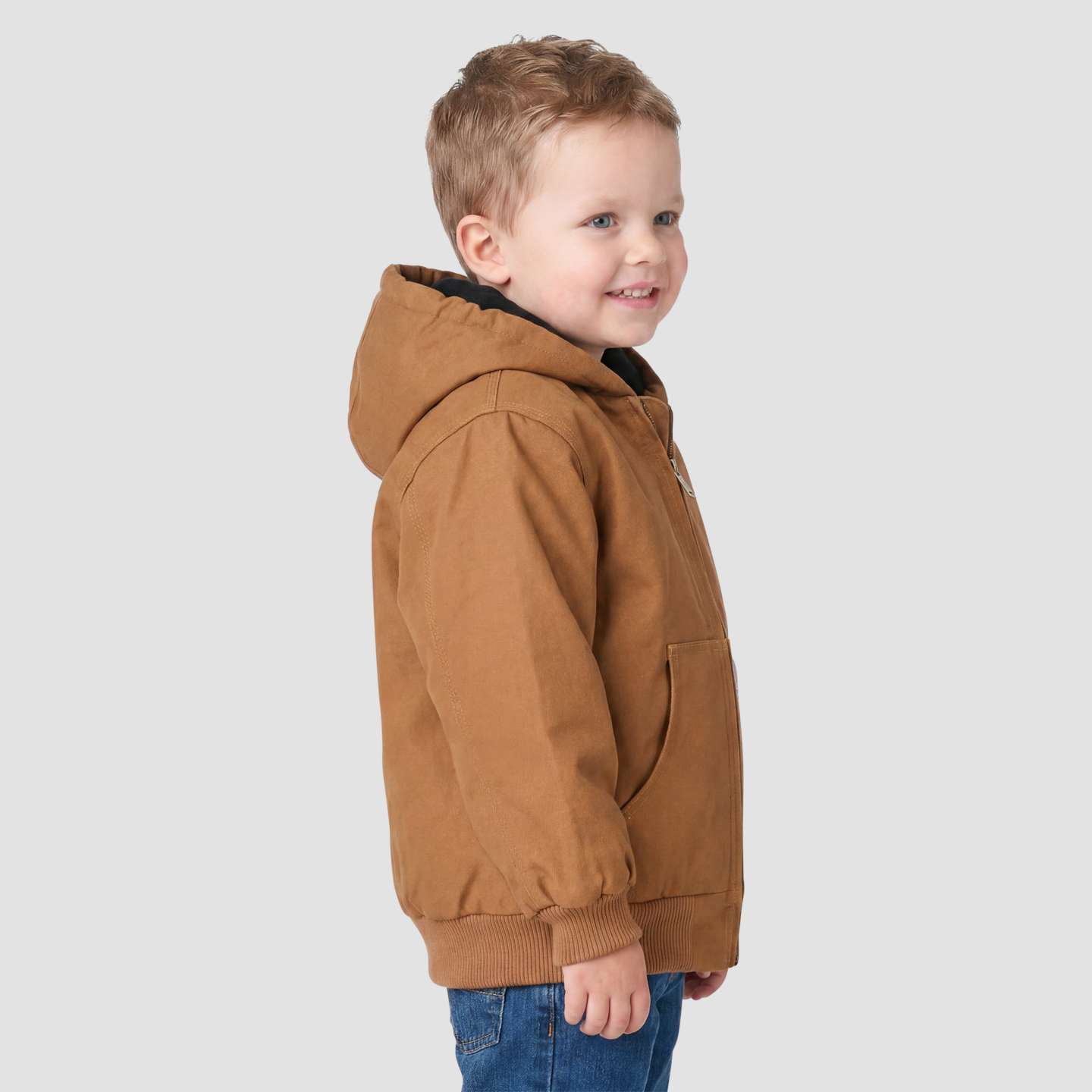 Куртка Carhartt Long Sleeve Canvas Insulated Active Jacket для мальчиков-малышей, цвет: Коричневый — фото 5