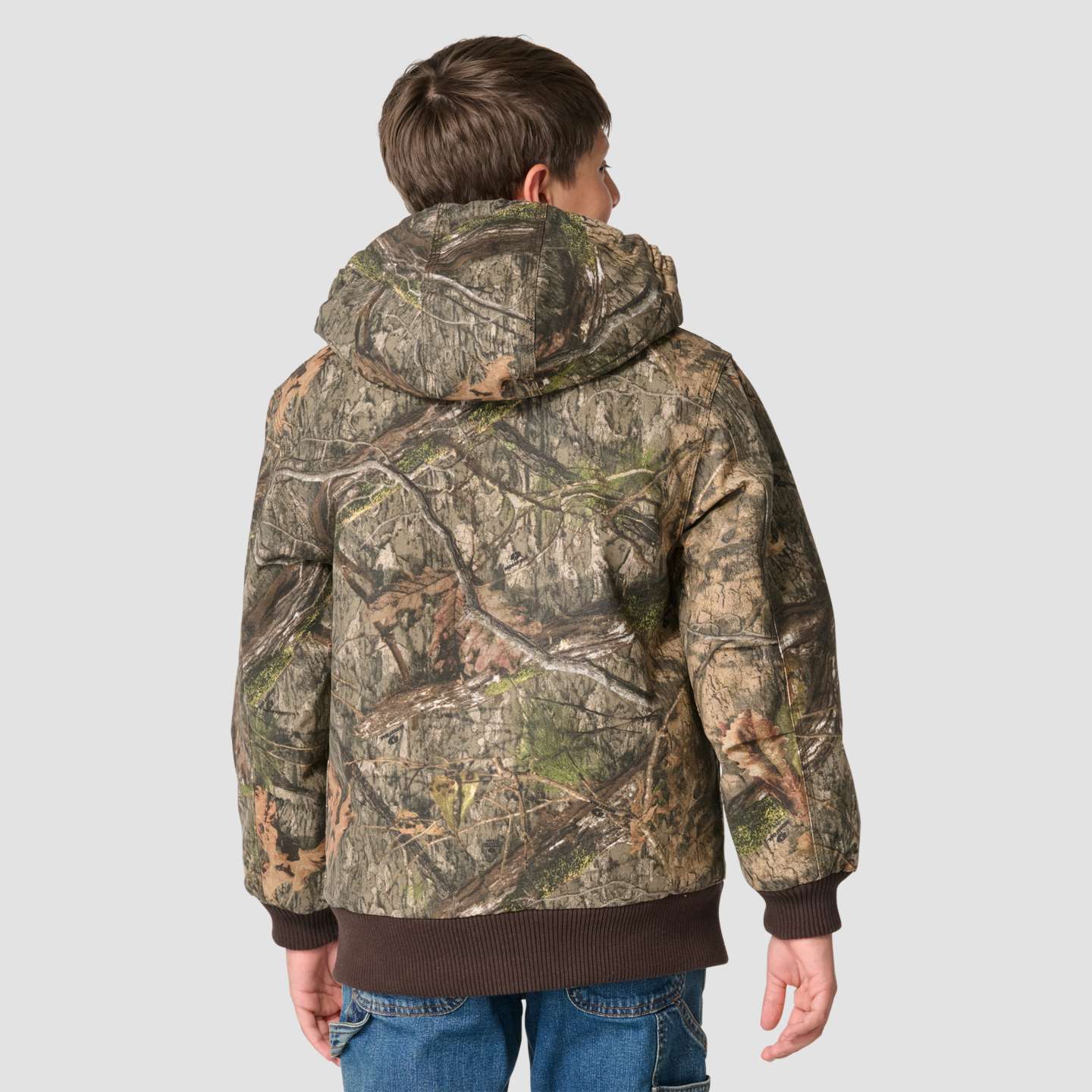 Куртка Carhartt Canvas Insulated Hooded Camo Jacket (Child/Youth) для мальчиков, цвет: Mossy Oak Country Dna — фото 2