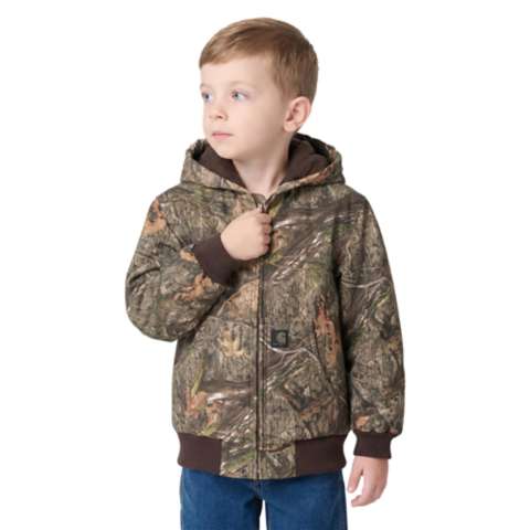 Куртка Carhartt Long Sleeve Canvas Insulated Hooded Camo Jacket для мальчиков-малышей, цвет: Mossy Oak Country Dna