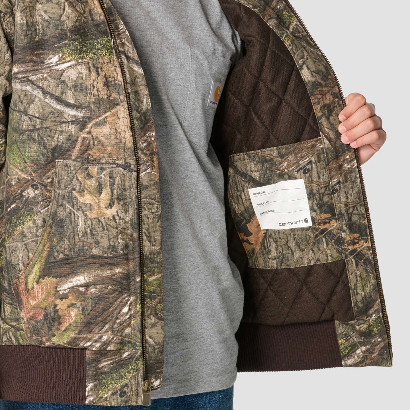 Куртка Carhartt Long Sleeve Canvas Insulated Hooded Camo Jacket для мальчиков-малышей, цвет: Mossy Oak Country Dna — фото 4