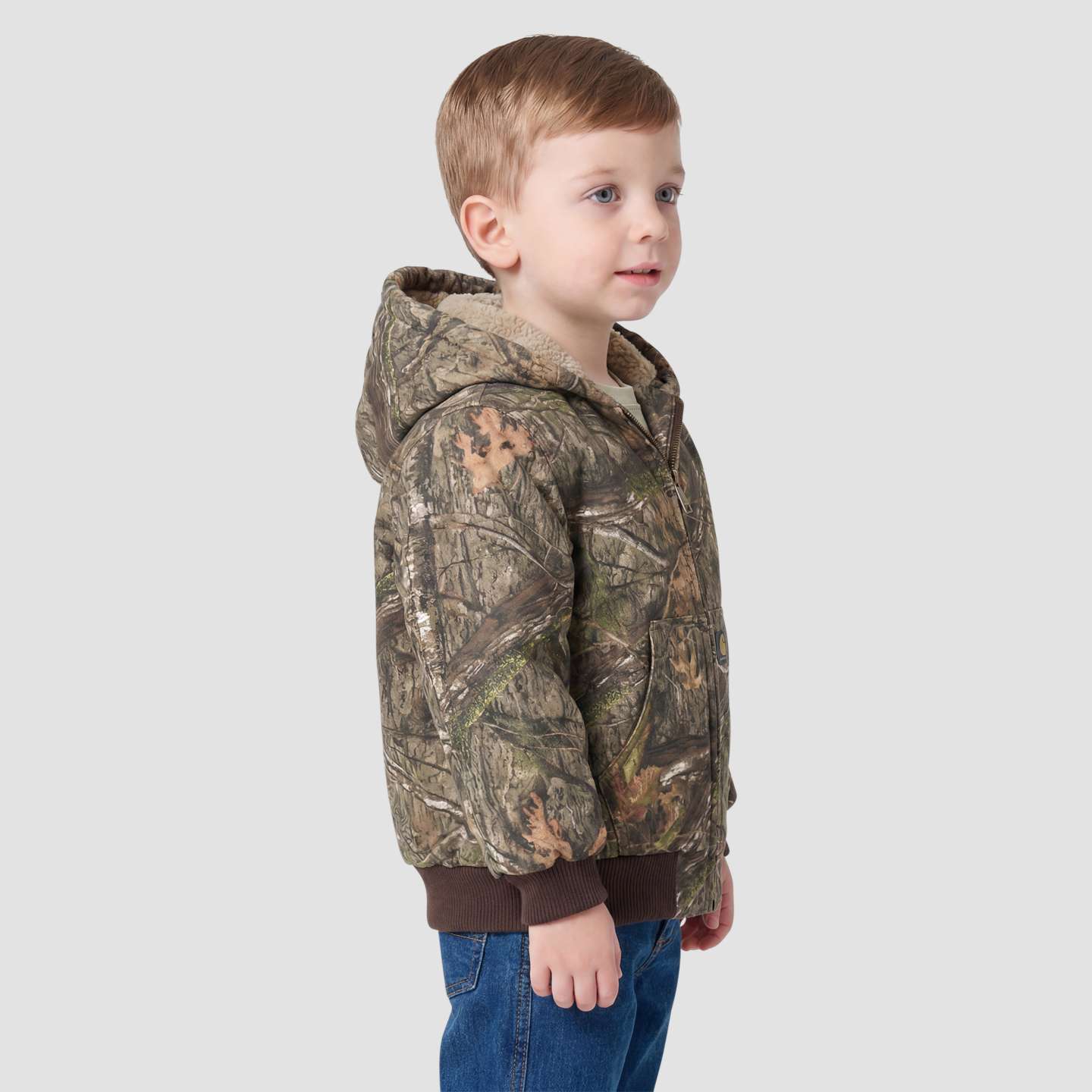 Куртка Carhartt Long Sleeve Canvas Insulated Hooded Camo Jacket для мальчиков-малышей, цвет: Mossy Oak Country Dna — фото 5