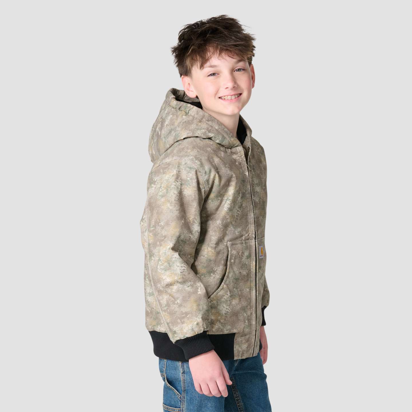 Куртка Carhartt Canvas Insulated Faded Camo для мальчиков, цвет: Камуфляжный — фото 3