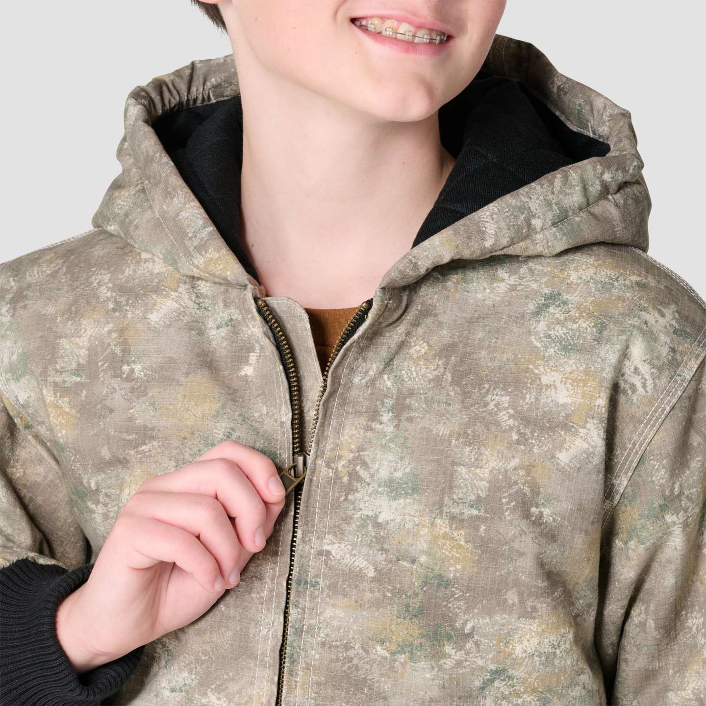 Куртка Carhartt Canvas Insulated Faded Camo для мальчиков, цвет: Камуфляжный — фото 5