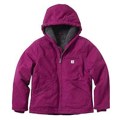 Carhartt Youth girl,child girl Plum Caspia Girls' Sierra Sherpa-Lined Jacket