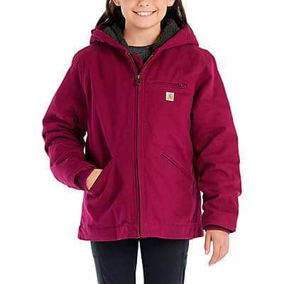Carhartt Youth girl,child girl Plum Caspia Girls' Sierra Sherpa-Lined Jacket