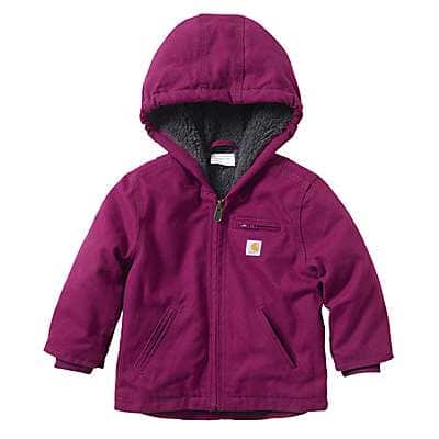 Carhartt Infant boy,toddler boy Plum Caspia Girls' Sherpa Lined Sierra Hooded Jacket