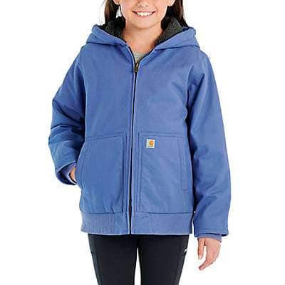 Carhartt Youth girl,child girl Marlin Girls' Long Sleeve Active Jac Flannel Sherpa Lined