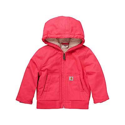 Carhartt Infant boy,toddler boy Raspberry Girls' Zip Front Canvas Insulated Hooded Active Jac (Infant/Toddler)