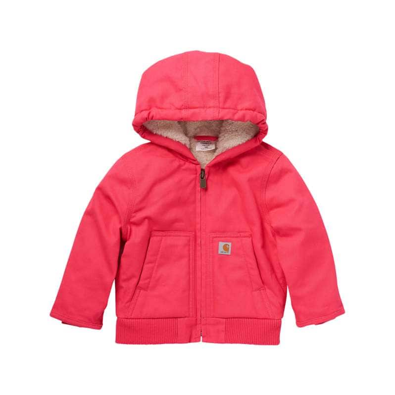 Carhartt  Raspberry Girls' Zip Front Canvas Insulated Hooded Active Jac