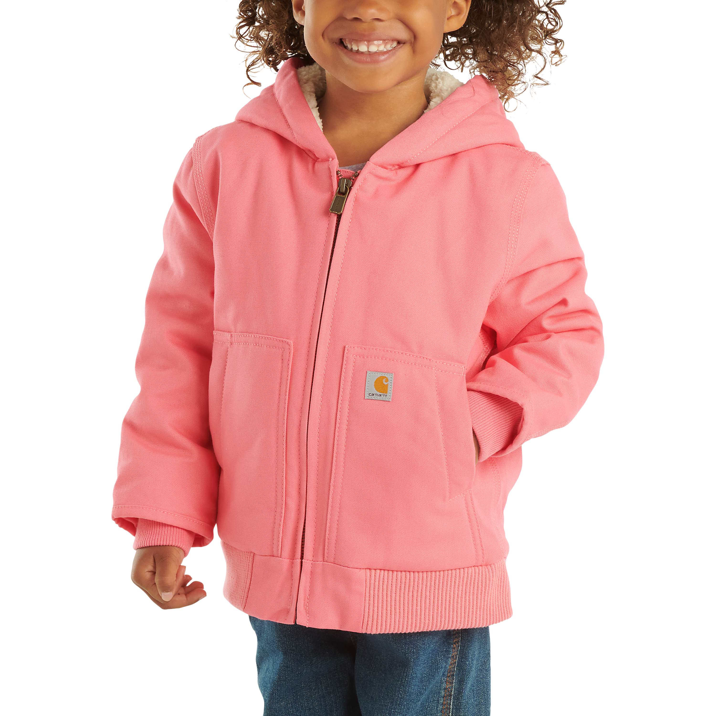 Girls' Zip Front Canvas Insulated Hooded Active Jac (Infant/Toddler)