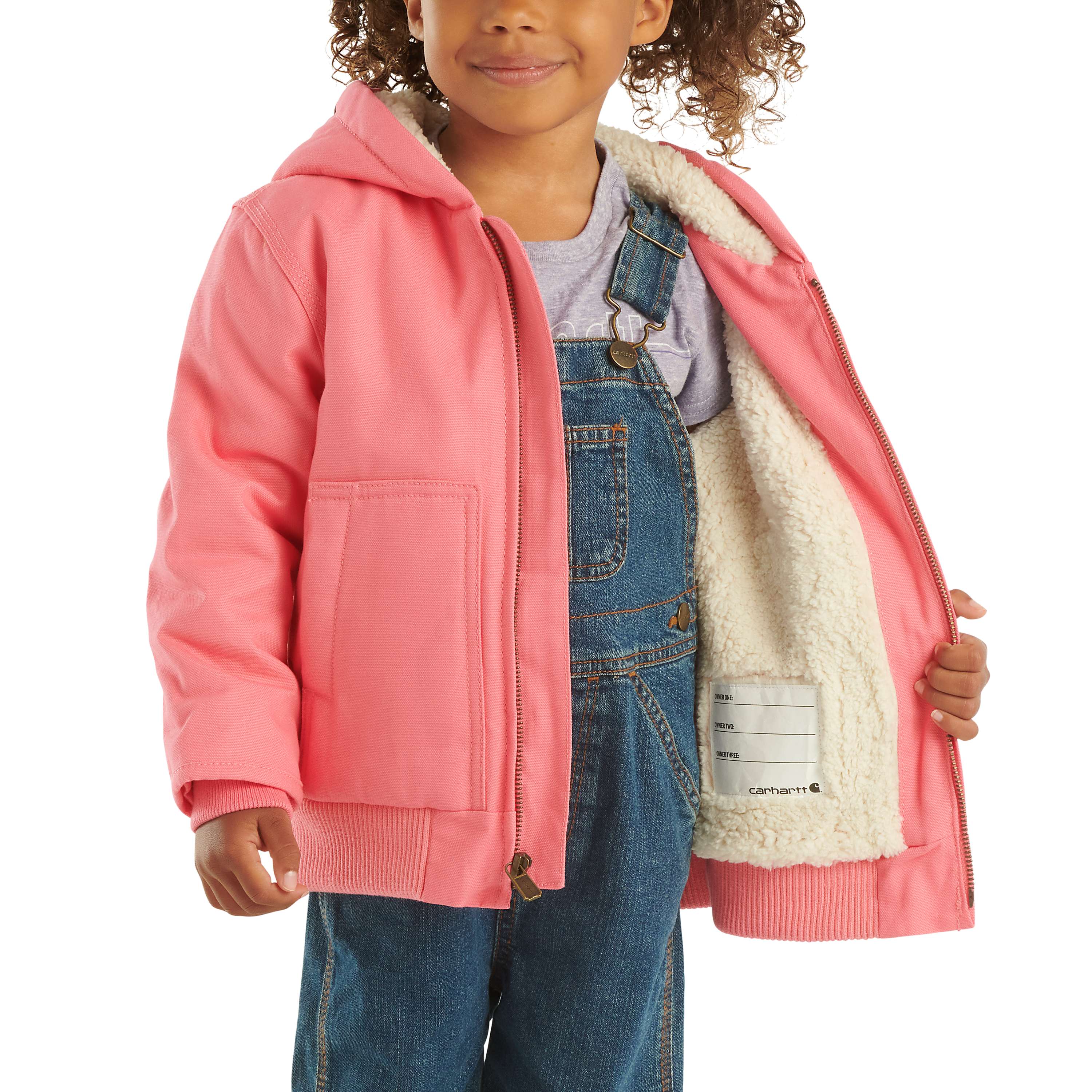 Additional thumbnail 3 of Girls' Zip Front Canvas Insulated Hooded Active Jac (Infant/Toddler)