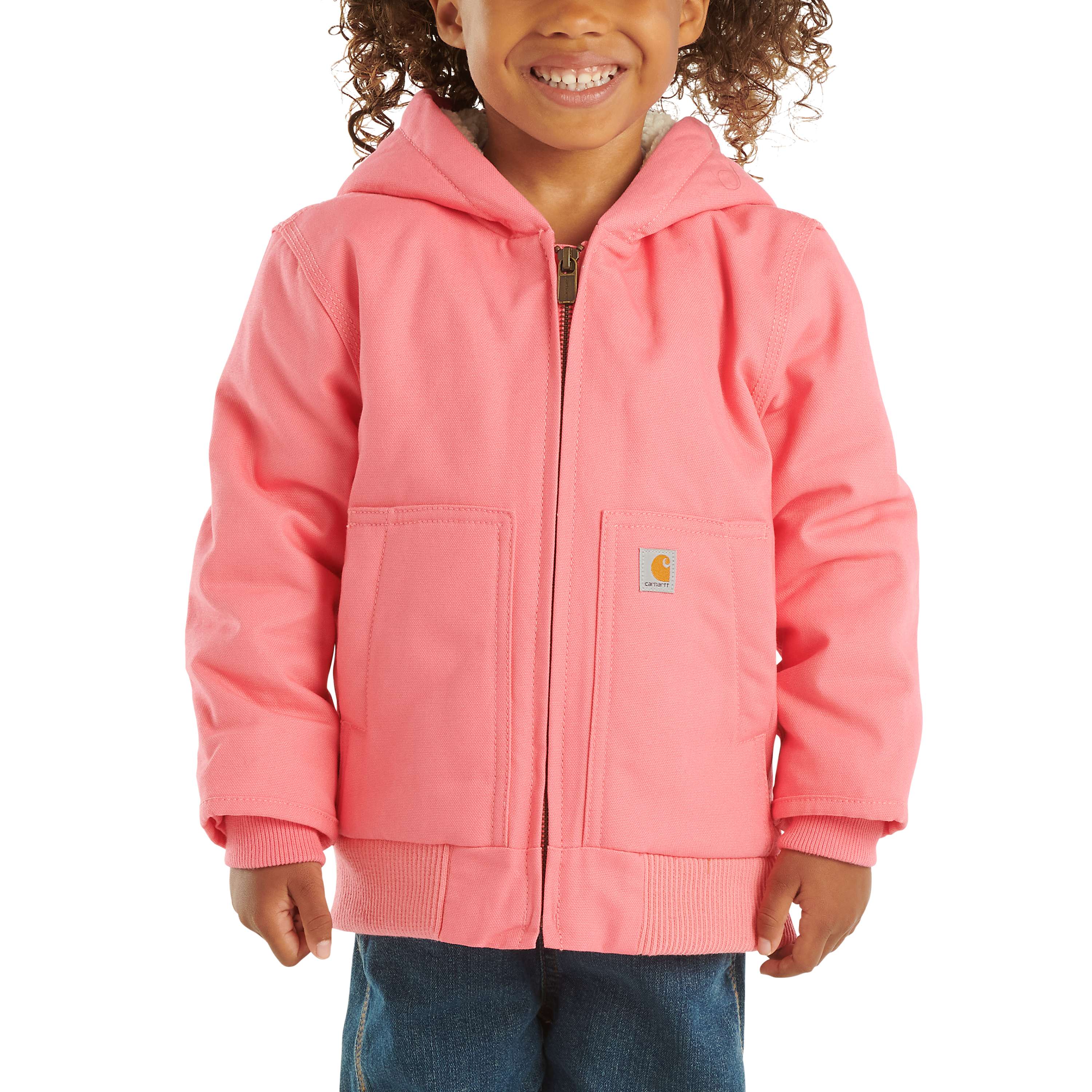 Additional thumbnail 4 of Girls' Zip Front Canvas Insulated Hooded Active Jac (Infant/Toddler)