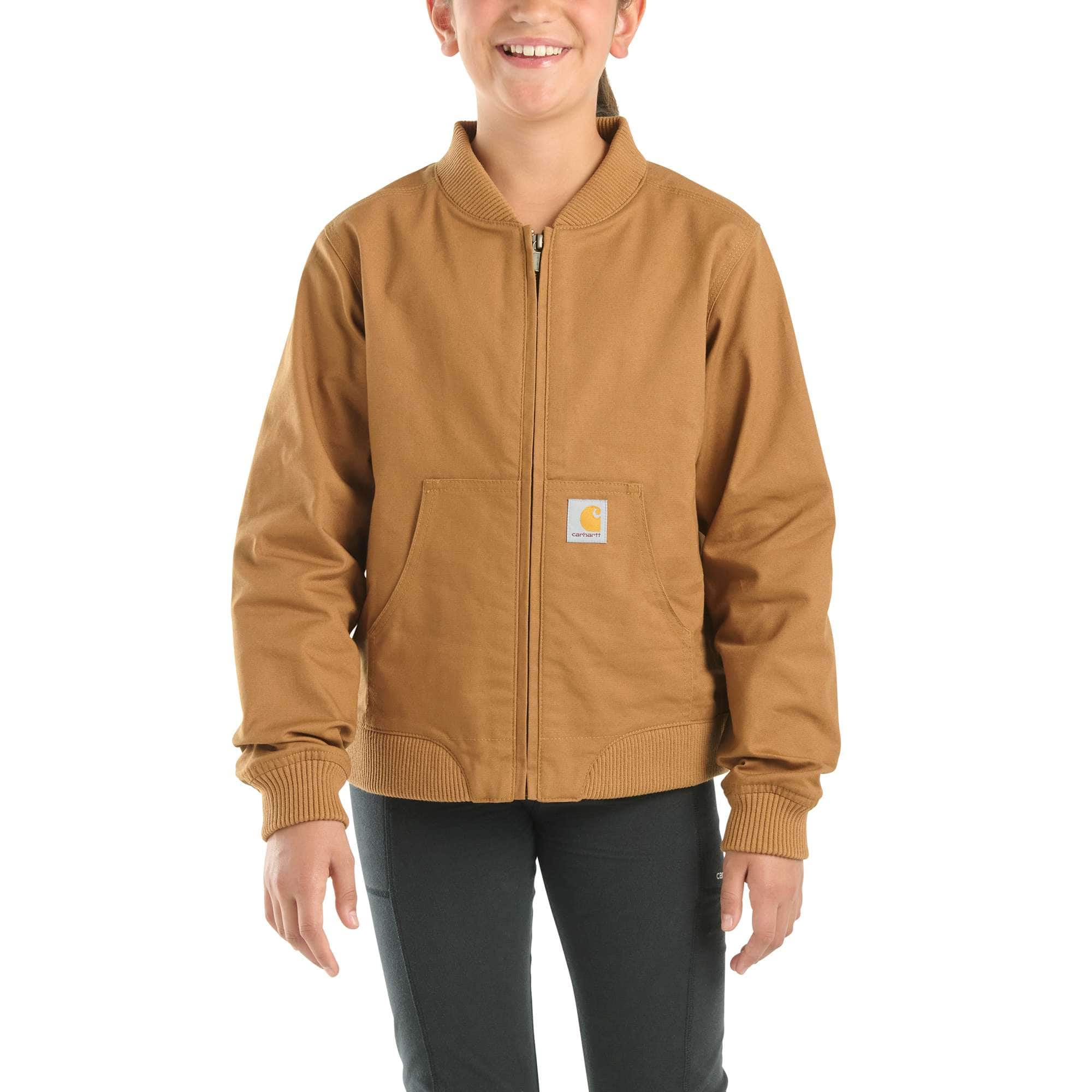 Additional thumbnail 1 of Girls' Long-Sleeve Rugged Flex® Canvas Jacket (Child/Youth)