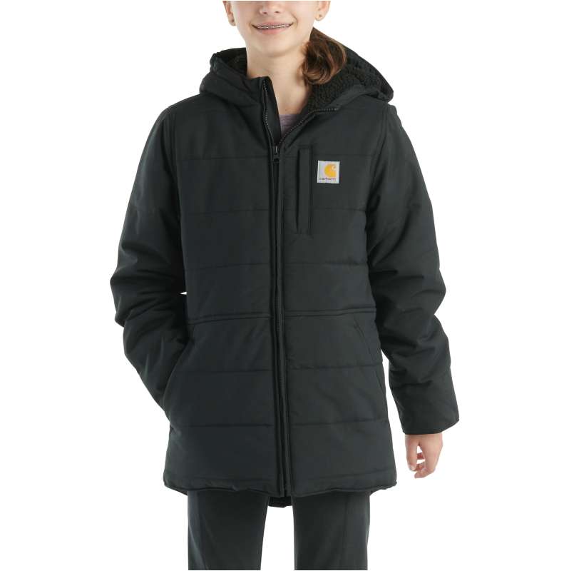 Carhartt  Black Girls' Long-Sleeve Montana Insulated Hooded Jac (Child/Youth)