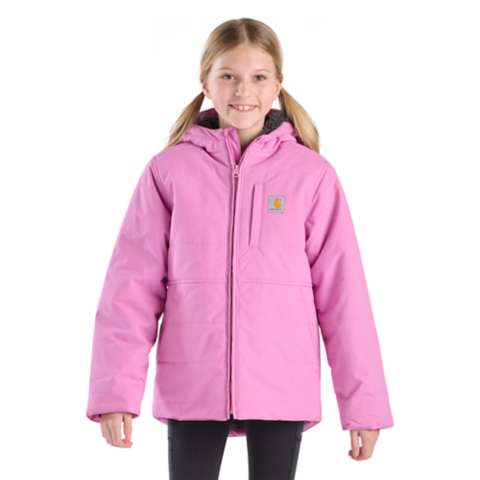 Куртка Carhartt Montana Insulated Hooded Jacket (Child/Youth) для девочек, цвет: Пыльный розовый