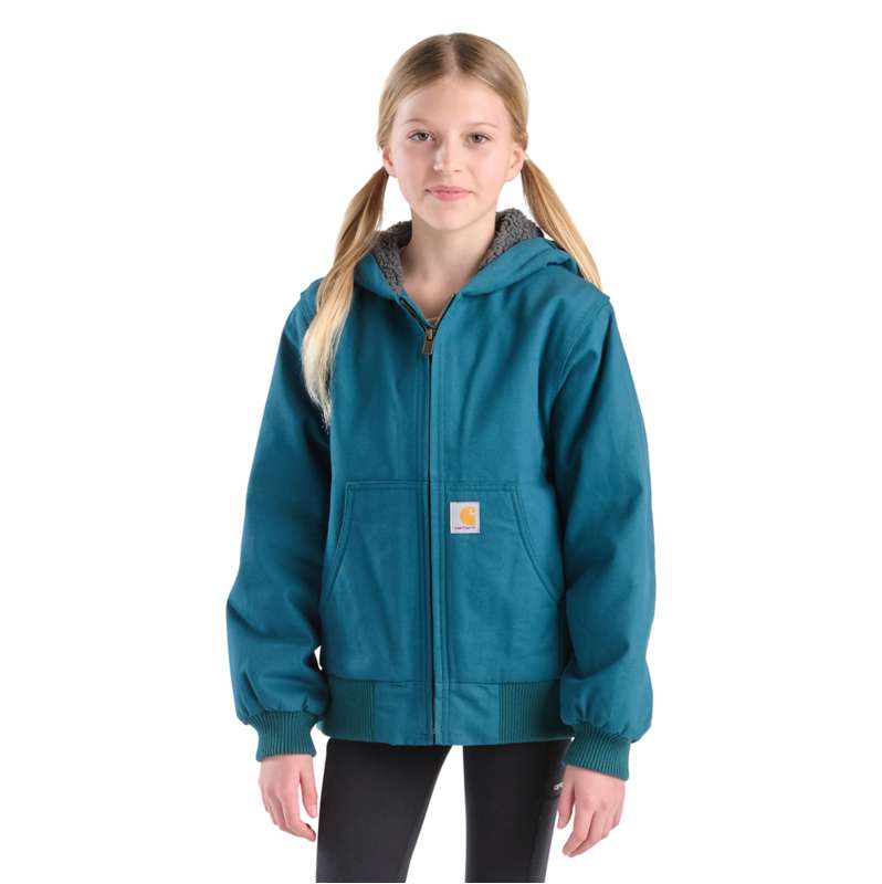 Carhartt  Greenstone Girls' Canvas Insulated Hooded Active Jac (Child/Youth)