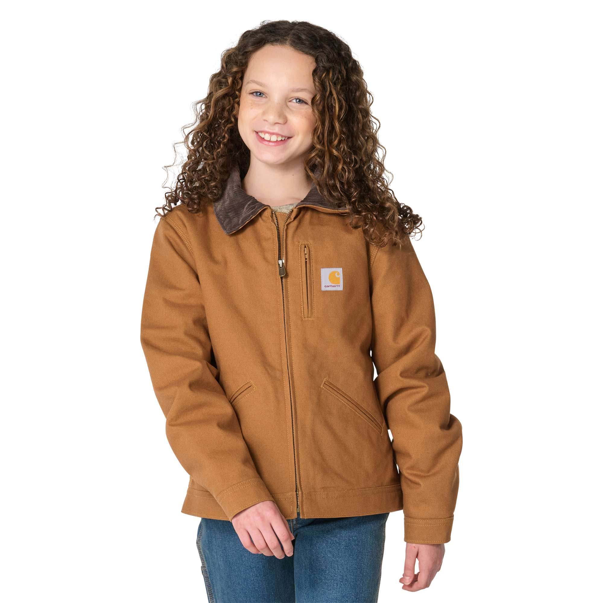 Carhartt Girls' Long Sleeve Full-Zip Canvas Detroit Jacket (Child/Youth)