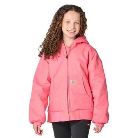 Carhartt Girls' Canvas Insulated Hooded Active Jac (Youth)