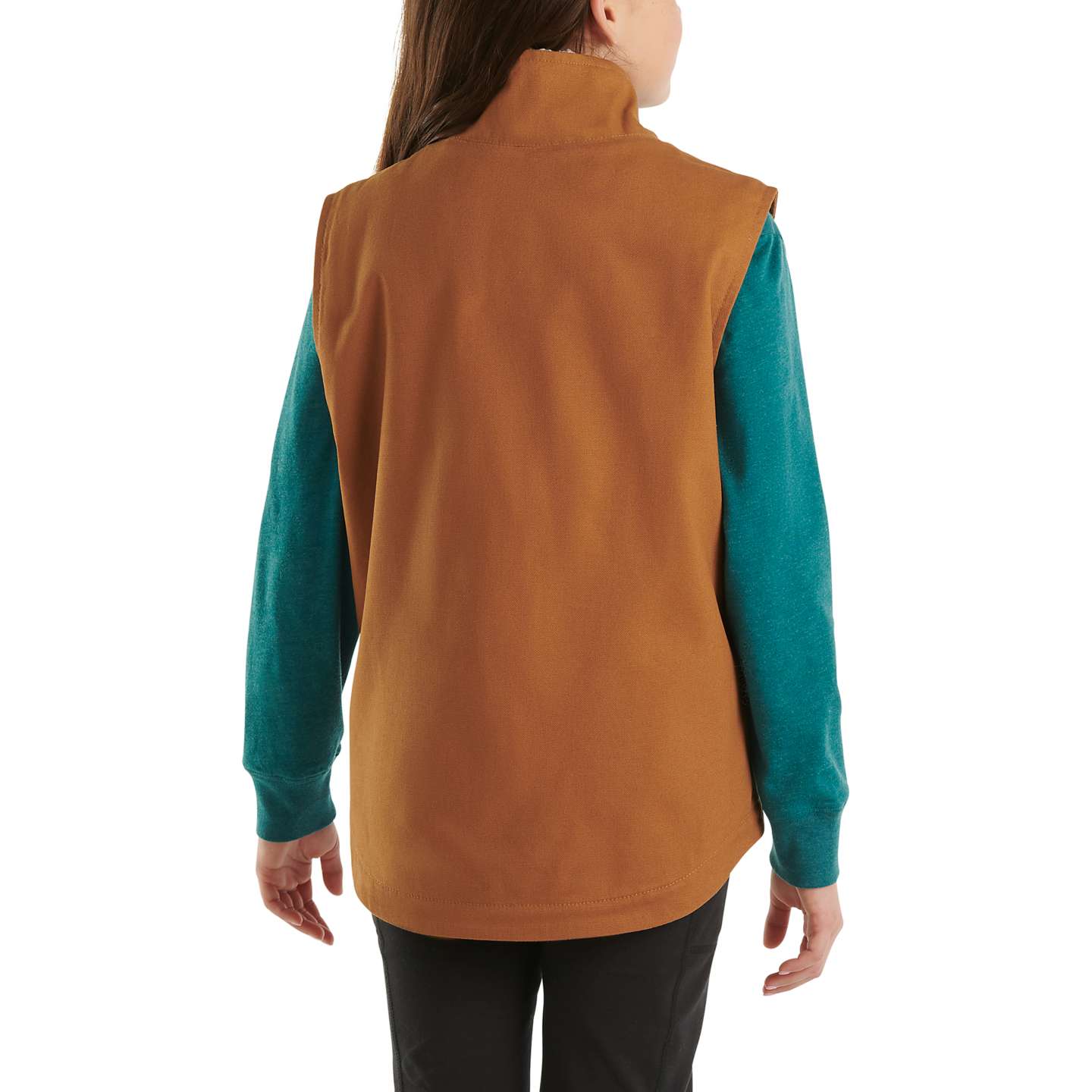 Жилет Carhartt Canvas Sherpa Lined для девочек, цвет: Коричневый — фото 2