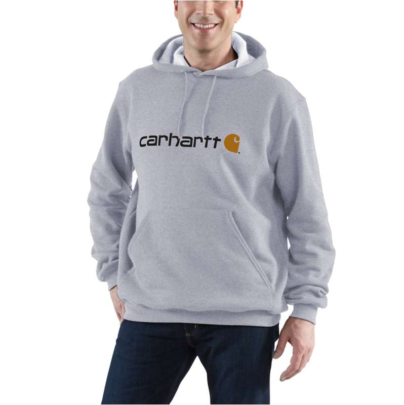 Carhartt  Heather Gray Loose Fit Midweight Logo Graphic Sweatshirt