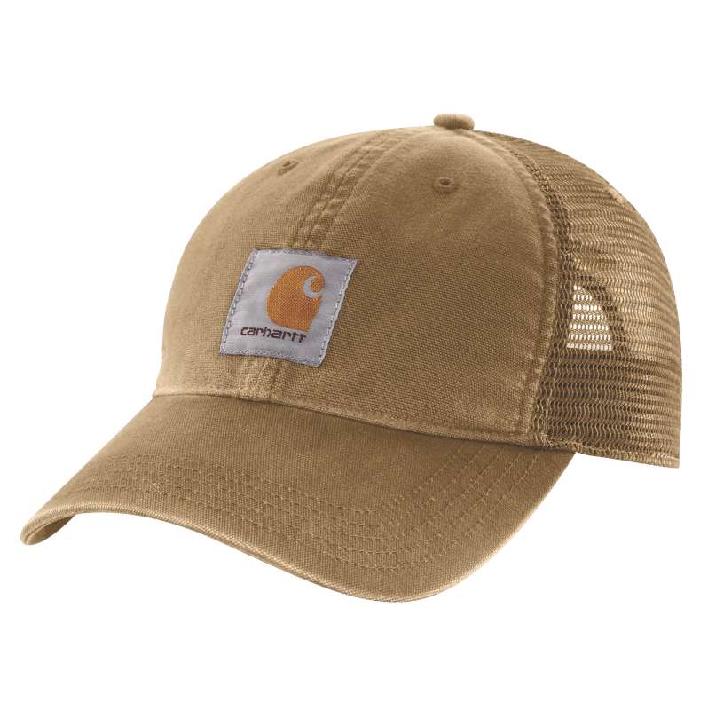 Carhartt  Dark Khaki Mesh-Cap aus Canvas