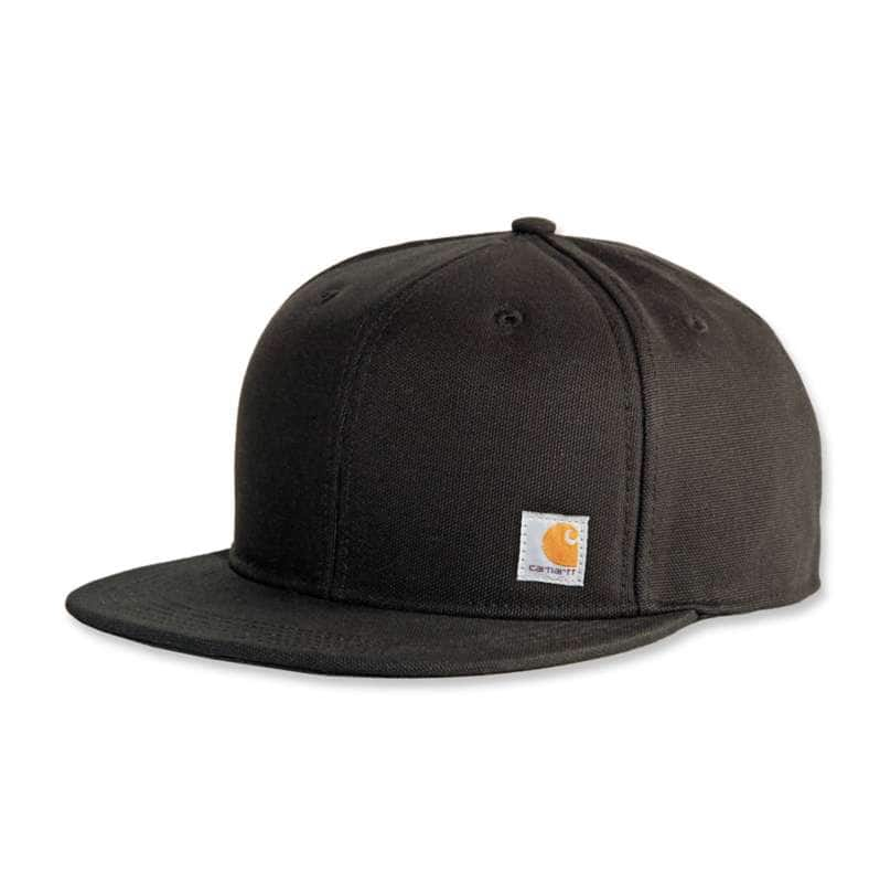 Carhartt  Black Firm Duck Flat Brim Cap