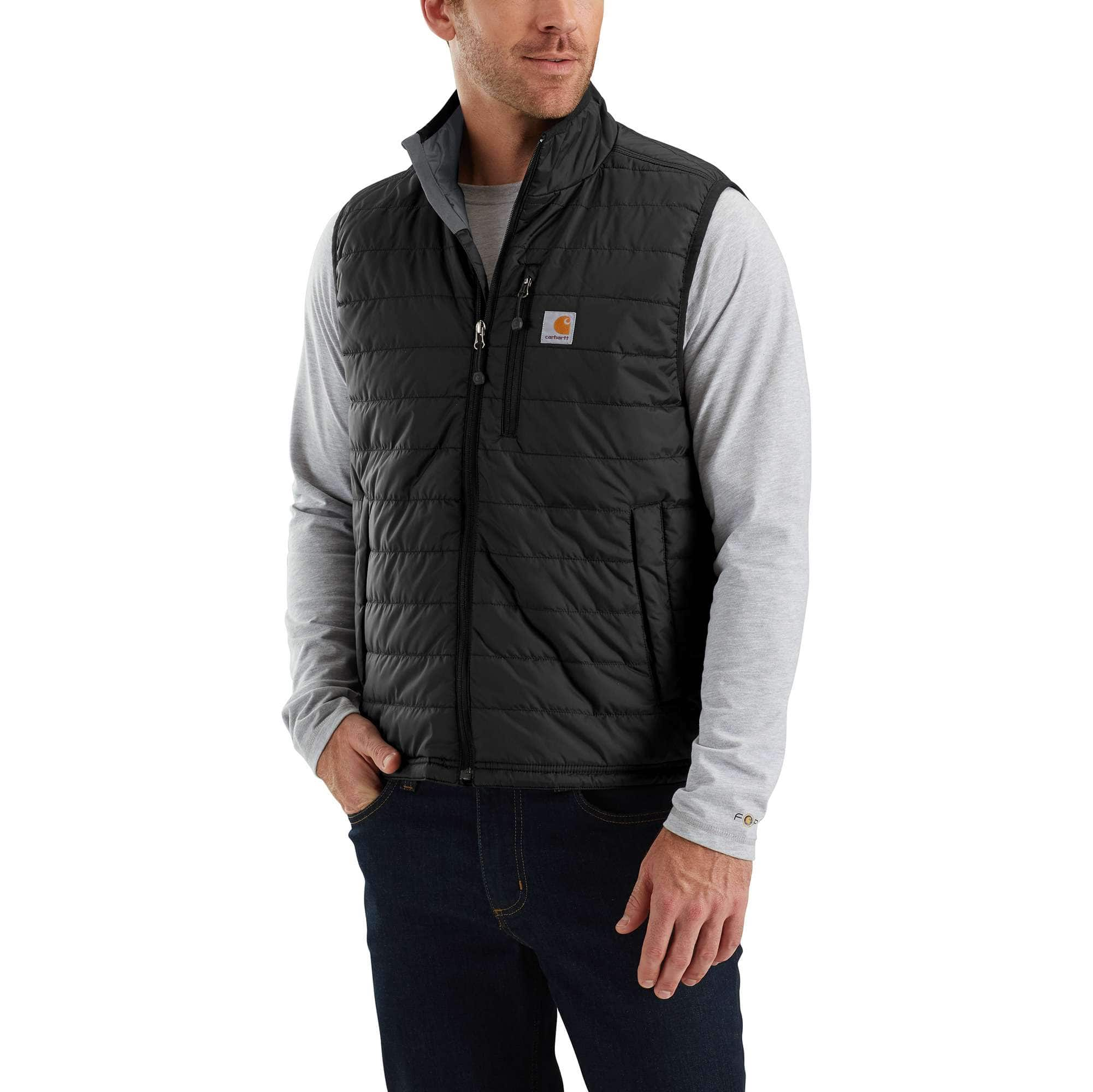 Carhartt - Chaleco de cuello con forro tipo Sherpa para hombre.